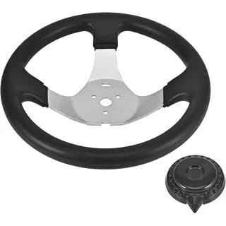 Trkimal Lenkrad, Racing-Lenkrad Kart-Lenkrad 300 mm Rennlenkrad Universal Lenkrad aus Aluminiumlegierung Offroad Kart Lenkrad für GO Kart SUV Racing Cart Zubehör