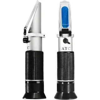 Wein Refraktometer,V·RESOURCING Hand Refraktometer mit Doppelte Skala(Brix: 0-40%, Alkohol: 0-25) für Heimbrauen & Weinbereitung Wein Zucker Inhalt Testen