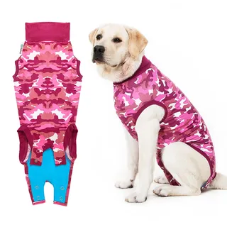 Suitical Recovery Suit Hund, M+, Rosa Camouflage
