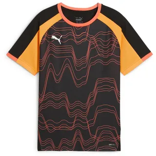 Puma Individualliga Graphic Jersey Jr Trikots, Puma Black-Glowing Red, 164