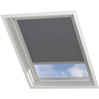 DTCH® Dachfenster verdunkelungsrollo für VELUX C04/6 hellgrau mit Führungsschiene, dachfenster Rollo, dachfenster verdunkelung, Rollo für dachfenster