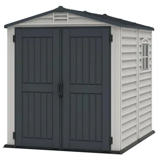 VCM Gerätehaus Kunststoff 1,86 x 1,90 Grau Drehtüren