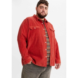 Levi's® Plus Langarmhemd BIG JACKSON WORKER mit zwei großen Brusttaschen rot XXL