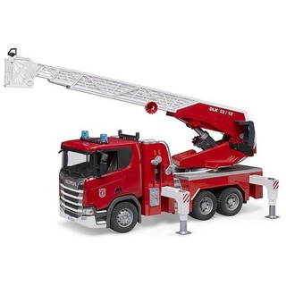 Bruder Scania Super 560R Feuerwehr mit Drehleiter, Wasserpumpe, L+S Modul