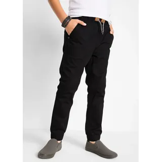 bonprix Thermohose BONPRIX "Regular Fit Thermohose mit Jerseyfutter", Mädchen, Gr. 170, N-Gr, schwarz, Obermaterial: 100% Baumwolle. Futter: 100% Baumwolle, regular fit, Hosen Thermohose, mit Baumwollfutter, elastischer Bund mit Kordelzug, Regular Fit