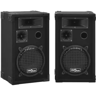 vidaXL 2X HiFi Bühnen Lautsprecher Professionell Passiv Eckenschutz Konzert Lautsprecherbox Bass Box Subwoofer Soundsystem Party Disco 800W