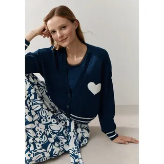 More & More Strickjacke Blau 36