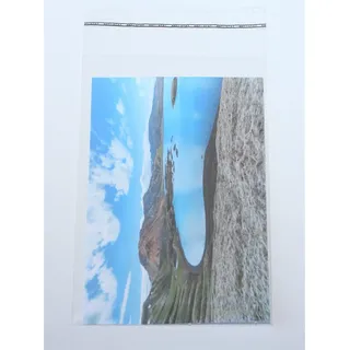 50 St. Schutzhüllen Prospekthüllen Klarsichthüllen in Fotoformat 10 x 15 cm, glasklar, verschließbar mit 30 mm Klappe und Adhäsionsverschluss 105 x 152 mm