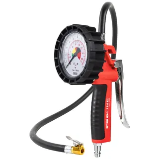 GAV Reifenfüller Messgerät mit WIKA Manometer - Profi Reifendruckprüfer Druckluft für Auto, Motorrad, Lkw uvm - Made in Italy (80mm Standard BAR PSi)