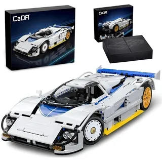 MOCSETS Technik Auto für CADA 787B Rennauto C63007W, Modellauto-Bausatz im Maßstab 1:10, Klemmbausteine Rennwagen aus 1797+ Teile (Keine Motor)