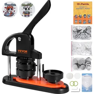 Vevor Buttonmaschine Knopfmachermaschine 58mm 100 Stk. Badge Punch Press, Buttonpresse, DIY Badge Press Machine Button Badge Maker für