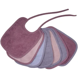 Wörner »Bindelätzchen 7er Pack 20x25 cm« - Altrosa-Grau