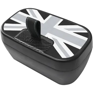 FDAIUN Mittelkonsole Aufbewahrungsbox Armlehne Organizer Tray für Mini Cooper S F65 F66 2024 2025 Automatikgetriebe Zubehör Ablagefach in der Mittelkonsole Mini Zubehör (Grau Weiß)