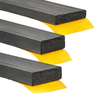 sarian Moosgummidichtung Moosgummiprofil EPDM selbstklebend 16 Grössen Rechteckig Gummidichtung Moosgummi Türdichtung Schaumstoff Dichtung (30mm x 8mm)