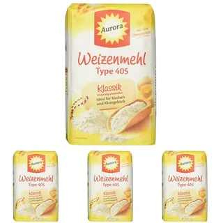Aurora Weizenmehl Type 405 Klassik, 1kg (Packung mit 4)