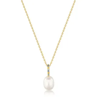 ANIA HAIE Kette mit Anhänger Gold Pearl Padlock Gold