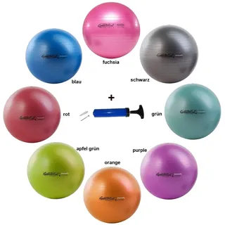 Pezziball MAXAFE + inkl. ATC-Pumpe, Größen, Pezzi Ball Gymnastikball inkl. Ballpumpe (Apfel grün, 65cm)