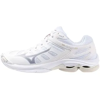 Damen Hallenschuhe Mizuno  Wave Voltage 2 White/Aleutian/Cloud Pink  EUR 42 - Weiß - EUR 42