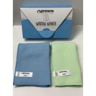 proWin Hochglanzset, Fensterreinigung, Blau und Hell Grün