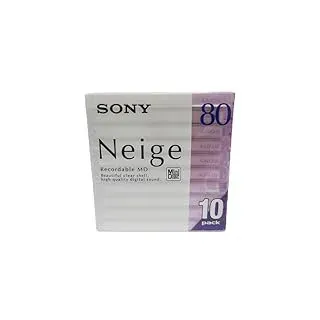 SONY MD80 Minidisc Neige 80 Min. 10 Pack