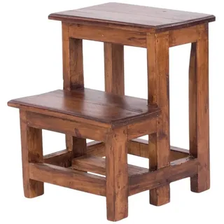 DESIGN DELIGHTS Hocker TRITTLEITER 37 x 46 x 37 cm Braun