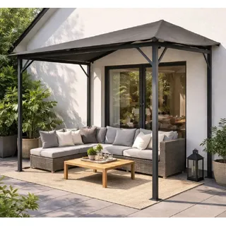 Gardissimo Anbau Pavillon Terrassenüberdachung 3 x 2 m grau