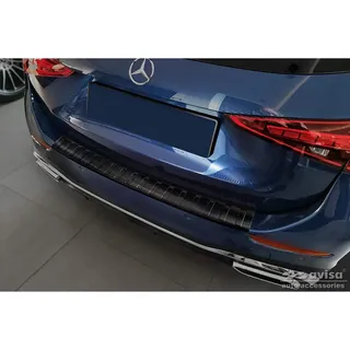 Avisa Edelstahl Heckstoßstangenschutz passgenau | kompatibel mit Mercedes C-Klasse AMG Estate S206 2021- - Schwarz