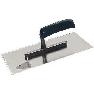 Haromac Glättekelle L.280mm B.130mm Buchenholzgriff Zahn 10x10mm rostfr.VA Haromac