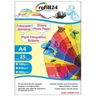 25 Blatt Glossy Fotopapier DIN A4, 180 g