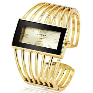 Spangenuhr Damen - Stilvolle Goldene Armbanduhr | Elegante Damenuhr