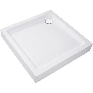WELLTIME Trento Eckduschwanne 80 x 15 x 80 cm Sanitäracryl Weiß