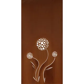 Floraworld Sichtschutzwand 90 x 178 cm Braun/Stahl