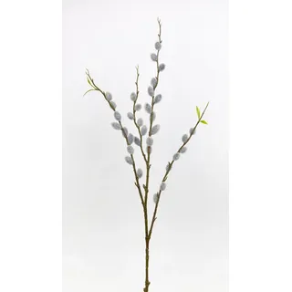 Seidenblumen Roß Weidenkätzchenzweig Nature 80cm FT künstliche Weidenkätzchen Salix künstlicher AST Palmkätzchen
