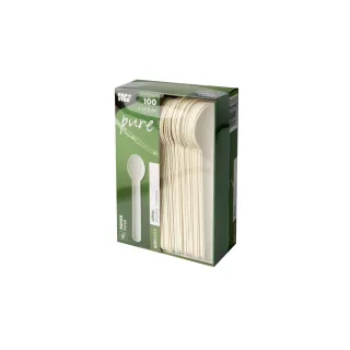 Papstar Löffel, Papier Pure 15,5 cm, weiß,