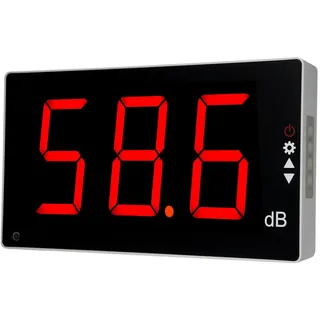 alovez Schallpegelmesser mit großem LCD-Display, wandmontierter digitaler Schallpegelmesser, digitaler Schallmesser, Dezibel-Überwachungstester,