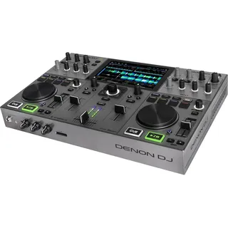 Denon DJ PRIME GO+ Tragbarer DJ-Controller und Mixer mit Stem-Trennung, 2 Decks, WLAN-Streaming, Bluetooth, Lichtsteuerung, 7" Display und Batterie