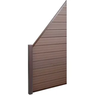heute wohnen WPC-Sichtschutz Sarthe Erweiterungselement schräg 0,95 m braun
