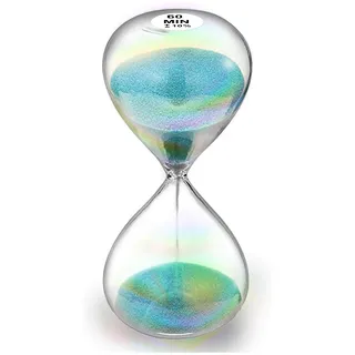 SuLiao Sanduhr, 60 Minuten, türkis, 60 Min Hourglass Sand Time, großes Sandglas, reloj de Arena 60 Minuten, für Zuhause, Schreibtisch, Bürodekoration