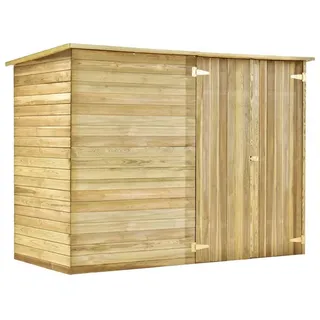 vidaXL Fahrradgarage 232x110x170 cm Kiefernholz Imprägniert - Braun