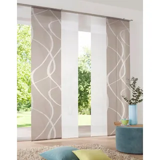 Neutex for you! Rumbek Schiebegardine Klettband 57 x 225 cm Grau
