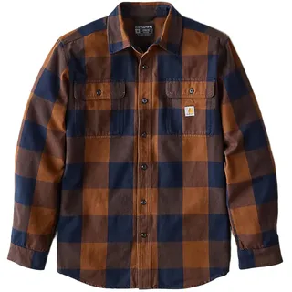 CARHARTT Heavyweight Flannel Plaid, Hemd, braun, Größe L