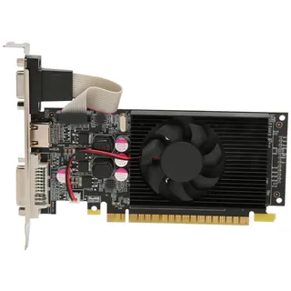 DDR3-Grafikkarte, 512 MB GT210 64 Bit DDR3 DisplayPort, Geräuscharm, Unterstützt HD-Multimedia-Schnittstelle DVI VGA mit Lüfter für Gaming-Desktop-PC (GT210 512M DDR3)