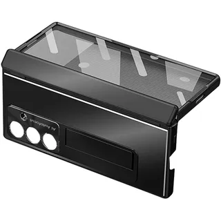 LUOTANL Überzug Hülle Für Samsung Galaxy Z Fold 7, Luxus Bildschirmschutz Metall Wärmeableitendes Handyhüllen mit Ständer Scharnier Schutzhülle,Schwarz,Fold 7