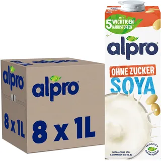 Alpro® ohne Zucker Sojadrink 8x 1,0 l