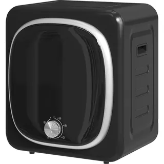 HOMCOM Kompakter Ablufttrockner elektrisch 800 W 4 kg mit 5 Trockenmodi, Edelstahl-Trommel, Frontlader, für Wohnung, Haus, Wohnmobile, Schwarz   Aosom