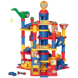 WADER QUALITY TOYS Spielzeug-Auto Park Tower Garage Parkhaus Autogarage 7 Ebenen bunt
