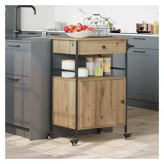 vidaXL Küchenwagen Artisan-Eiche 56 x 43 x 89,5 cm Holzwerkstoff