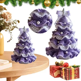 Generisch DIY Häkel Set Weihnachtsbäume für Anfänger,Perfekte Weihnachts und Partydeko zum Selbermachen,Crochet Christmas Tree Kit,weihnachtsdeko(Materialpaket) (H)