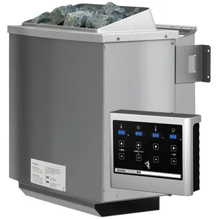 Karibu Saunaofen inkl. externer Steuerung, 9 kW Bio-Kombiofen anthrazit Steuergerät EASY weiß - Sparset