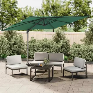 vidaXL Ampelschirm mit Aluminium-Mast 400 x 300 cm Terrakotta